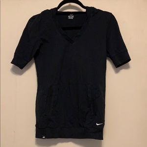 The Athletic Dept. black short sleeved hoodie